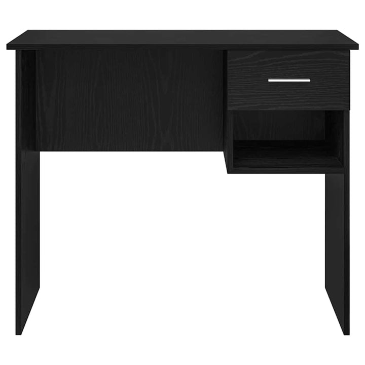 Bord med skuffe Sort eg 90 x 49 x 75 cm Konstrueret træ