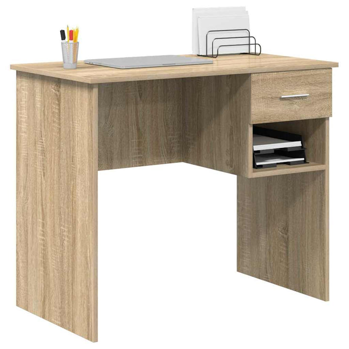 Bord med skuffe Sonoma eg 90 x 49 x 75 cm Konstrueret træ