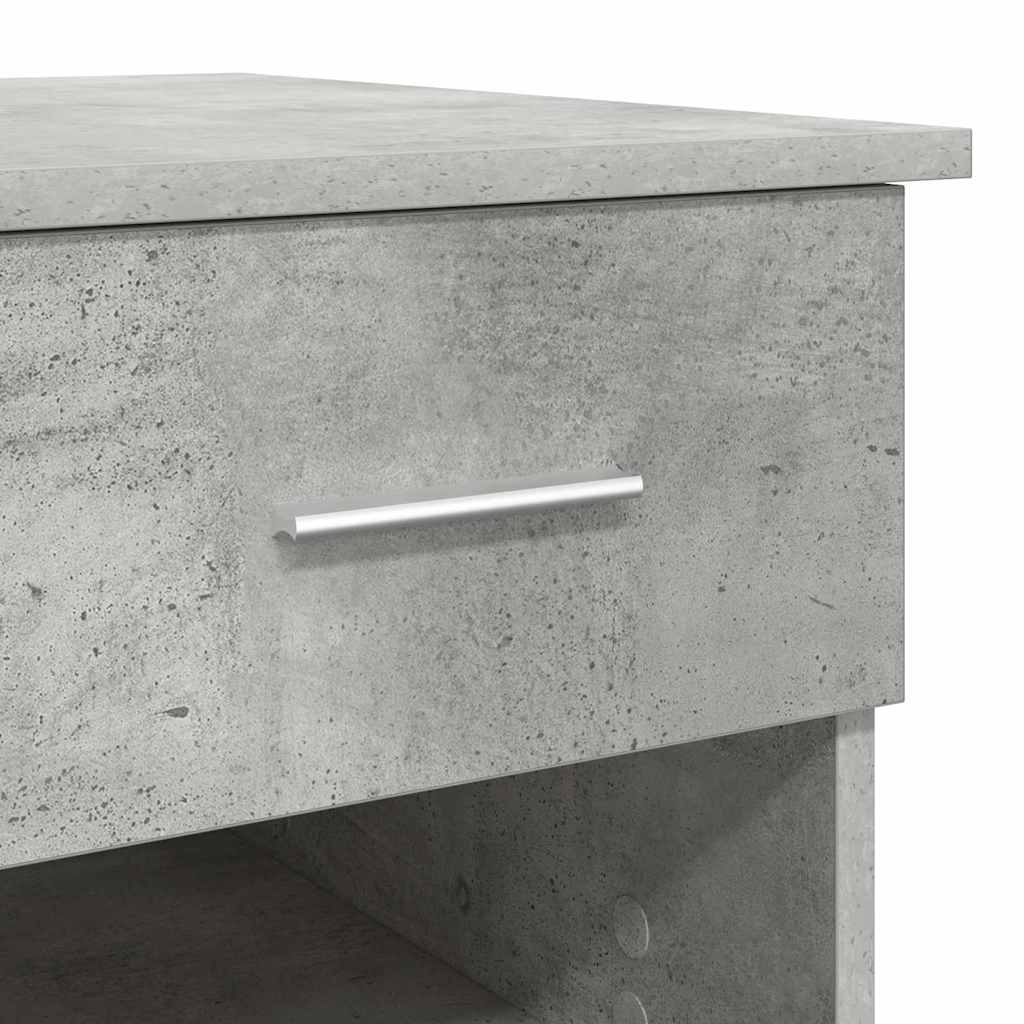 Bord Beton Grå 90 x 49 x 75 cm Konstrueret træ