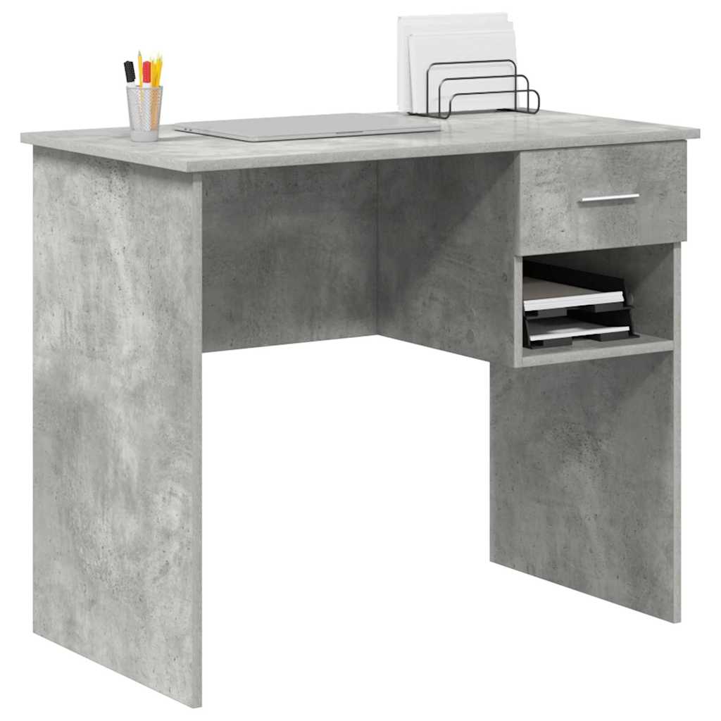 Bord Beton Grå 90 x 49 x 75 cm Konstrueret træ