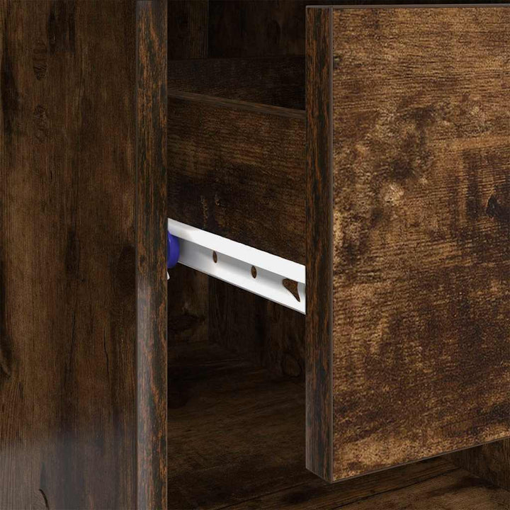 Bord med skuffe Røget eg 90 x 49 x 75 cm Konstrueret træ