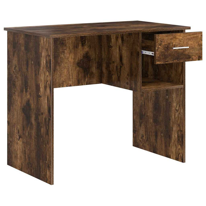 Bord med skuffe Røget eg 90 x 49 x 75 cm Konstrueret træ