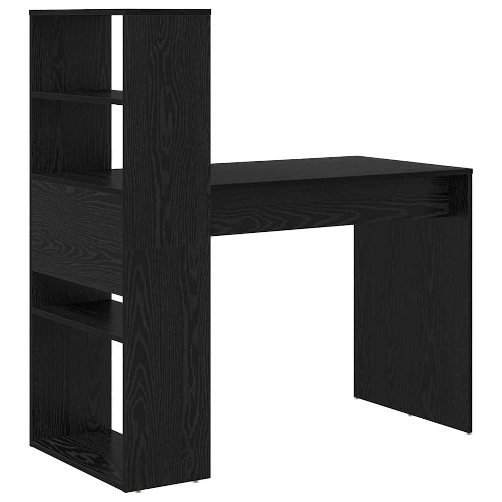 Bord med hylde Sort eg 113 x 54 x 120 cm Konstrueret træ