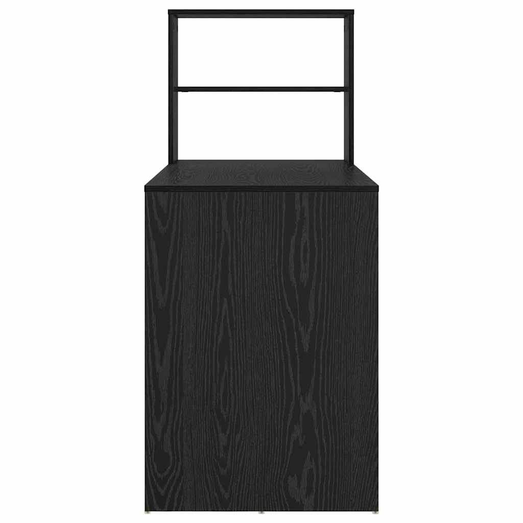 Bord med hylde Sort eg 113 x 54 x 120 cm Konstrueret træ