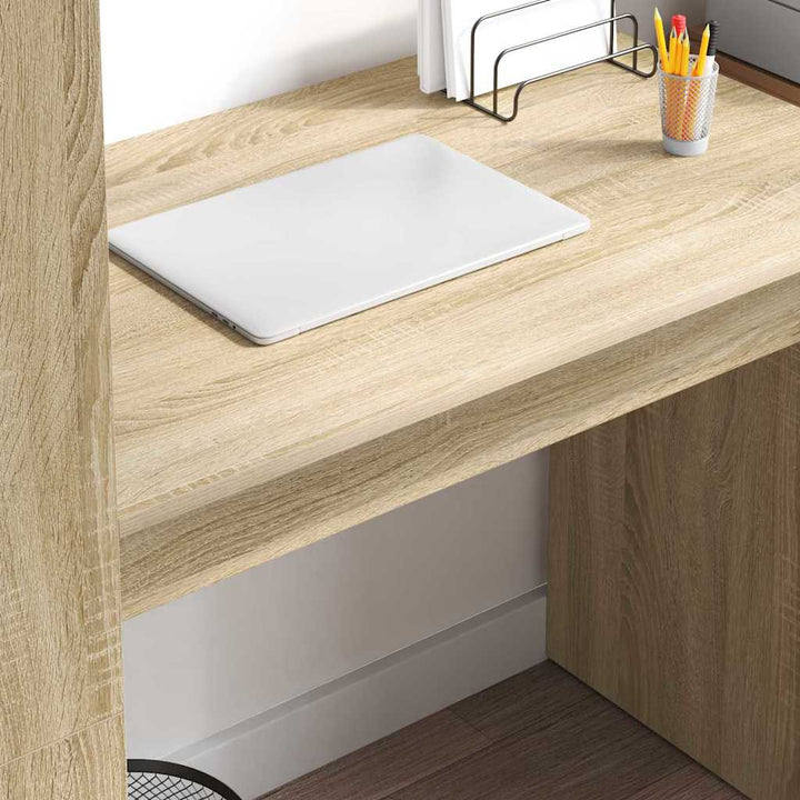 Bord med hylde Sonoma eg 113 x 54 x 120 cm Konstrueret træ