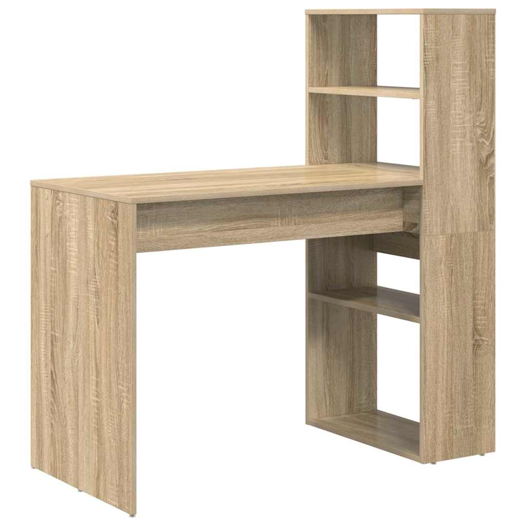 Bord med hylde Sonoma eg 113 x 54 x 120 cm Konstrueret træ
