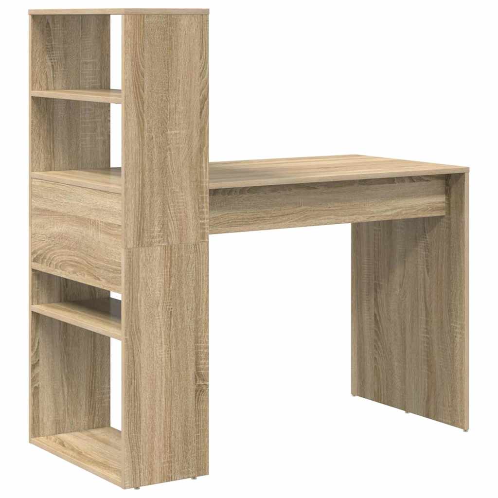 Bord med hylde Sonoma eg 113 x 54 x 120 cm Konstrueret træ