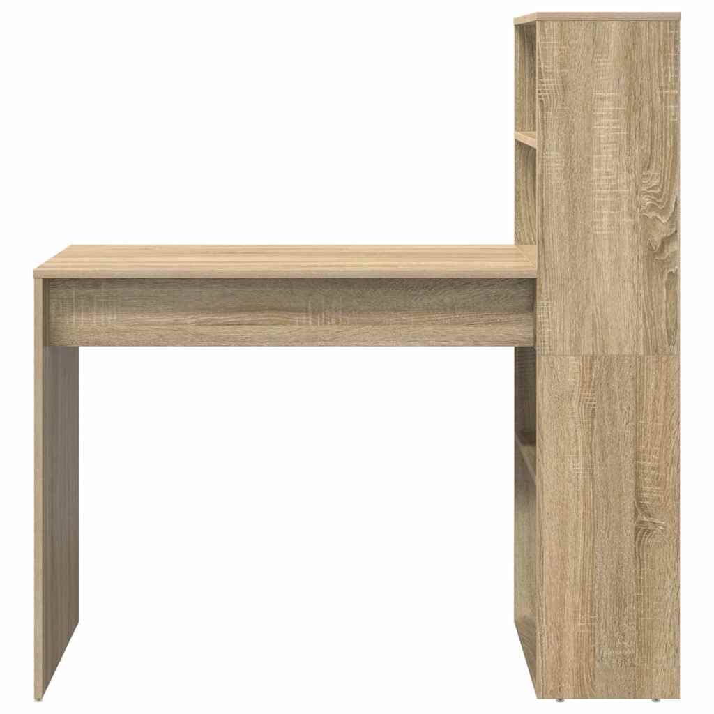 Bord med hylde Sonoma eg 113 x 54 x 120 cm Konstrueret træ
