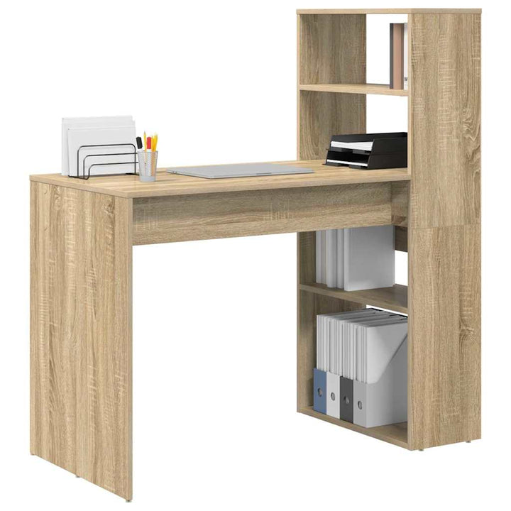 Bord med hylde Sonoma eg 113 x 54 x 120 cm Konstrueret træ