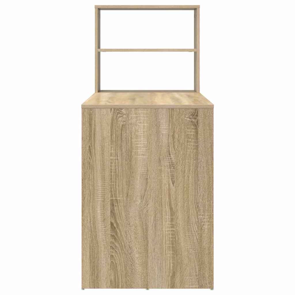 Bord med hylde Sonoma eg 113 x 54 x 120 cm Konstrueret træ
