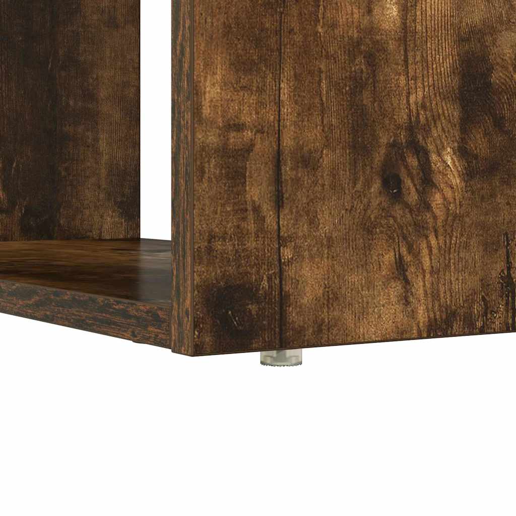 Bord med hylde Røget eg 113 x 54 x 120 cm Konstrueret træ
