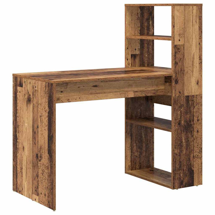 Bord med hylde Gammelt træ 113 x 54 x 120 cm Konstrueret træ