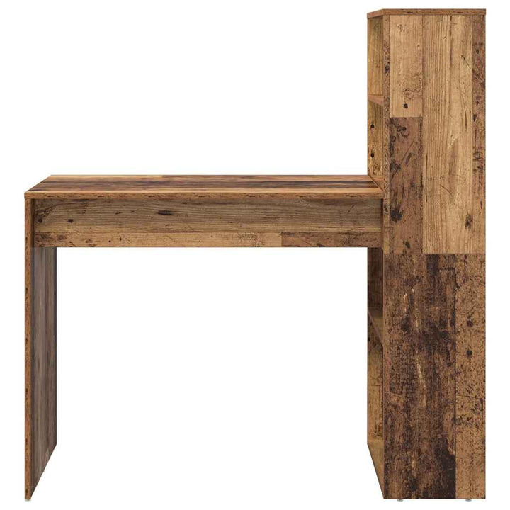 Bord med hylde Gammelt træ 113 x 54 x 120 cm Konstrueret træ