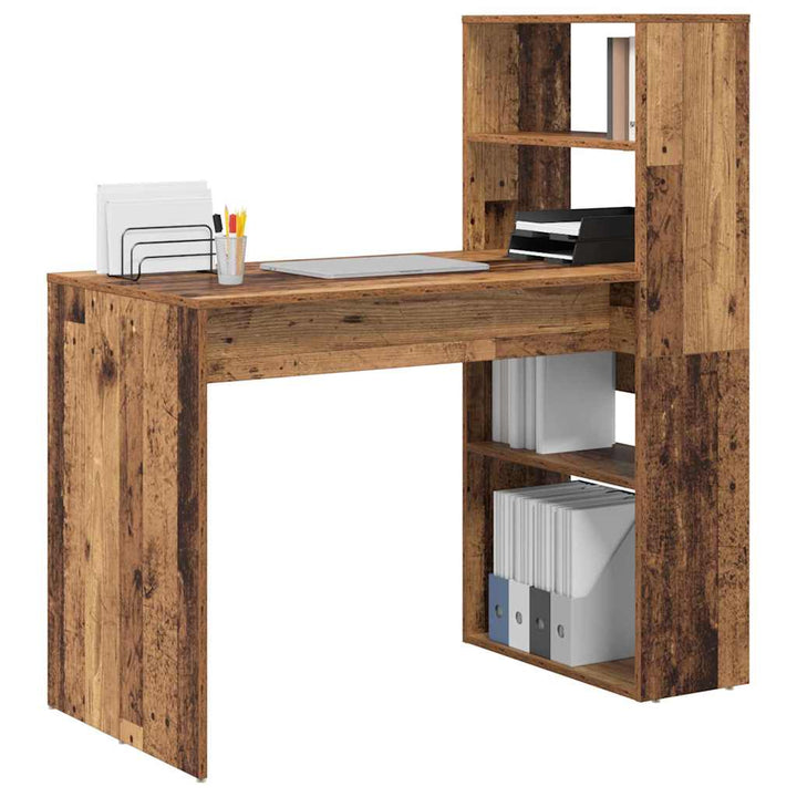 Bord med hylde Gammelt træ 113 x 54 x 120 cm Konstrueret træ