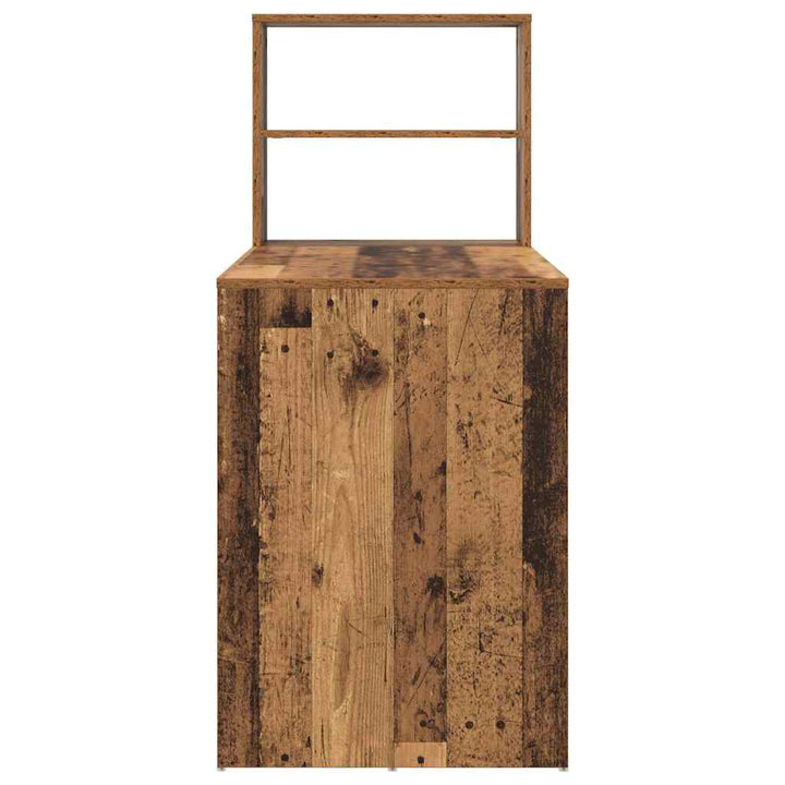 Bord med hylde Gammelt træ 113 x 54 x 120 cm Konstrueret træ