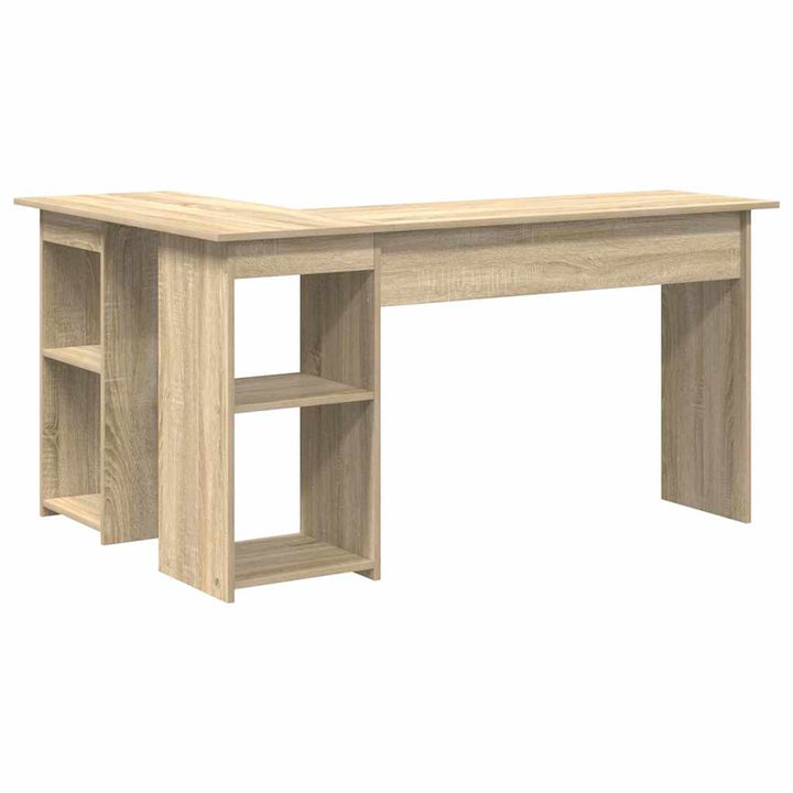 Bord med hylde Sonoma eg 142 x 102 x 73 cm Konstrueret træ