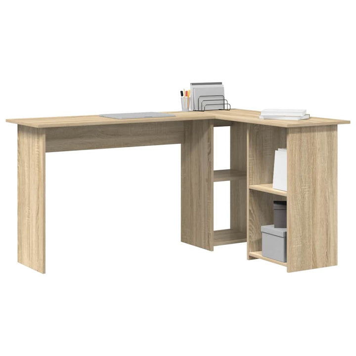 Bord med hylde Sonoma eg 142 x 102 x 73 cm Konstrueret træ