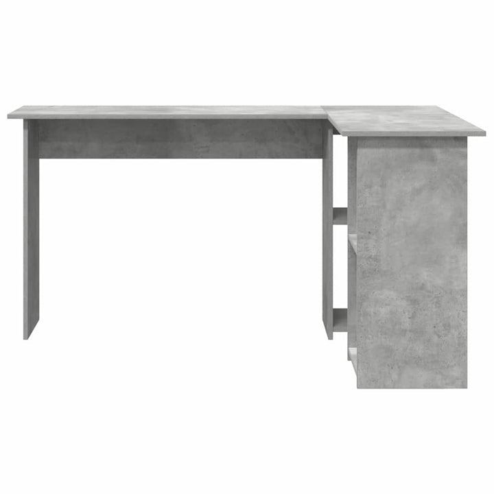 Bord med hylde Beton Grå 142 x 102 x 73 cm Konstrueret træ