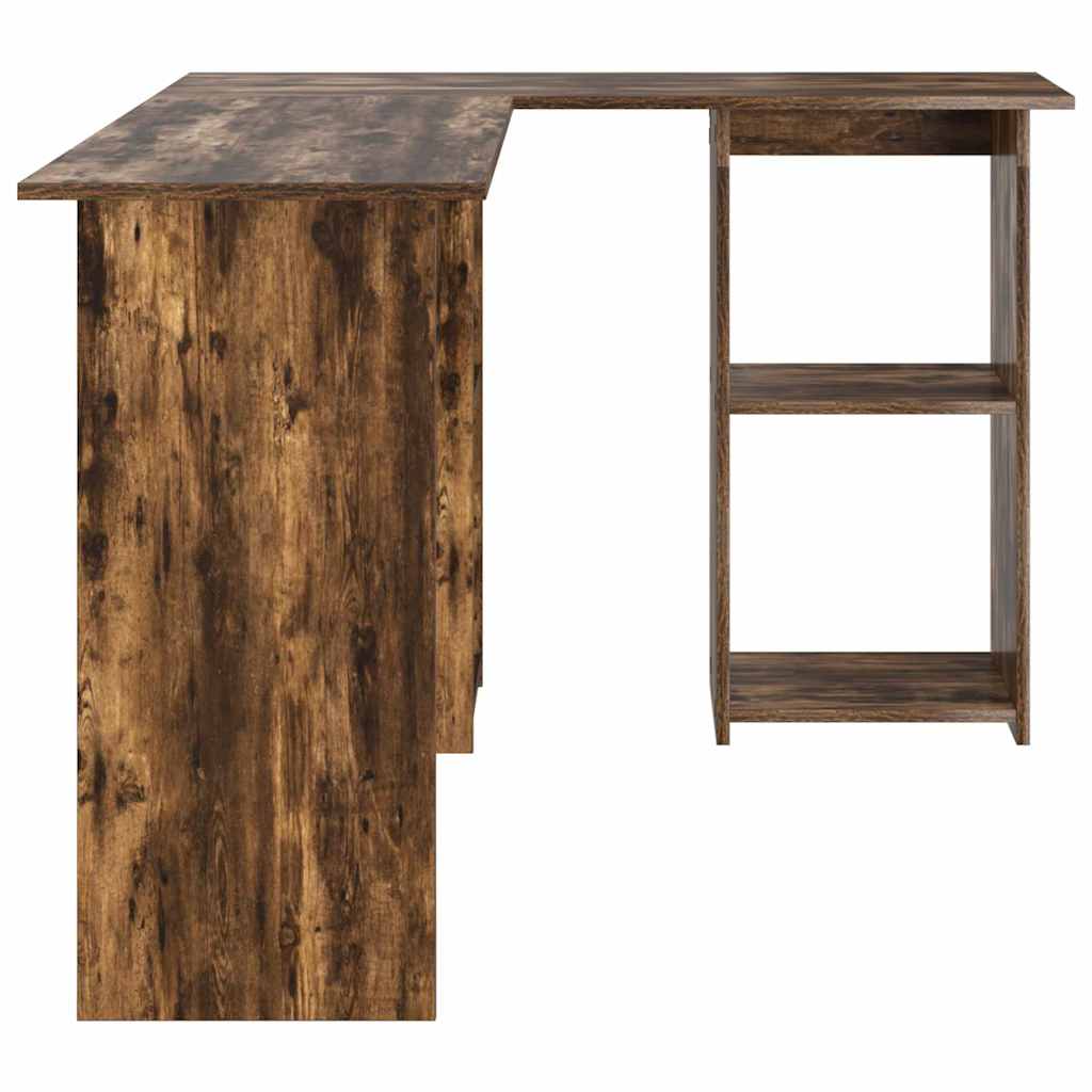 Bord med hylde Røget eg 142 x 102 x 73 cm Konstrueret træ