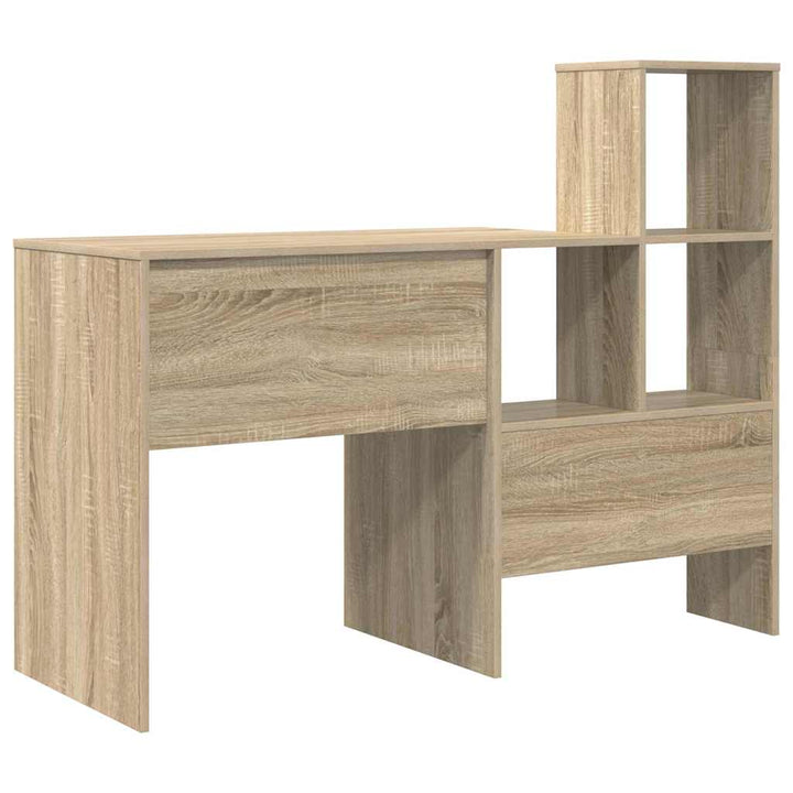 Bord med hylde Sonoma eg 131,5 x 50 x 106,5 cm Konstrueret træ