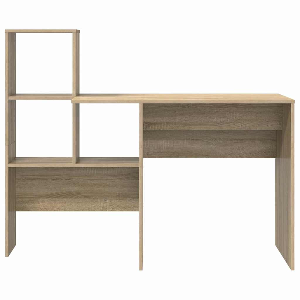 Bord med hylde Sonoma eg 131,5 x 50 x 106,5 cm Konstrueret træ