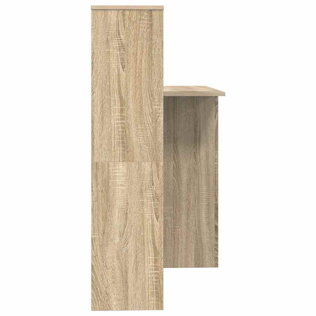 Bord med hylde Sonoma eg 131,5 x 50 x 106,5 cm Konstrueret træ