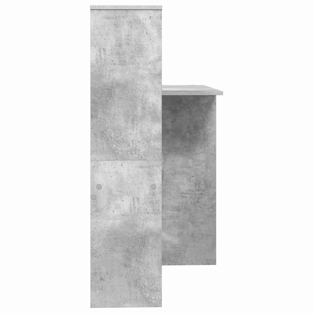 Bord med hylde Beton Grå 131,5 x 50 x 106,5 cm Konstrueret træ
