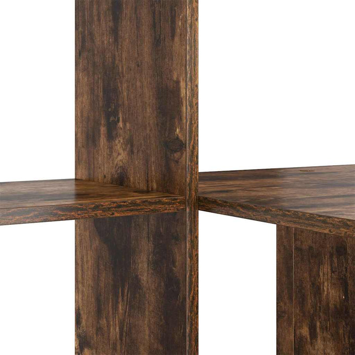 Bord med hylde Røget eg 131,5 x 50 x 106,5 cm Konstrueret træ