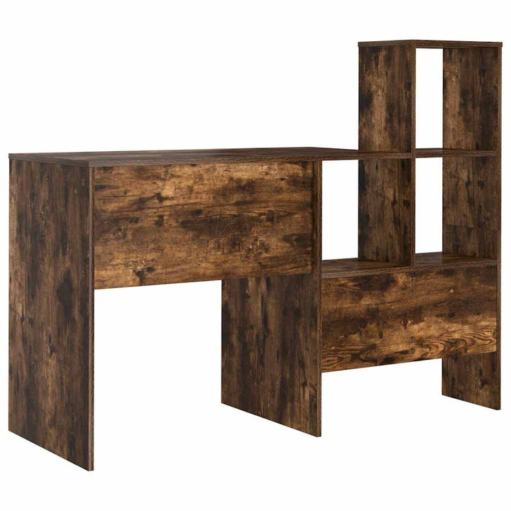 Bord med hylde Røget eg 131,5 x 50 x 106,5 cm Konstrueret træ