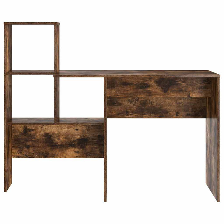 Bord med hylde Røget eg 131,5 x 50 x 106,5 cm Konstrueret træ