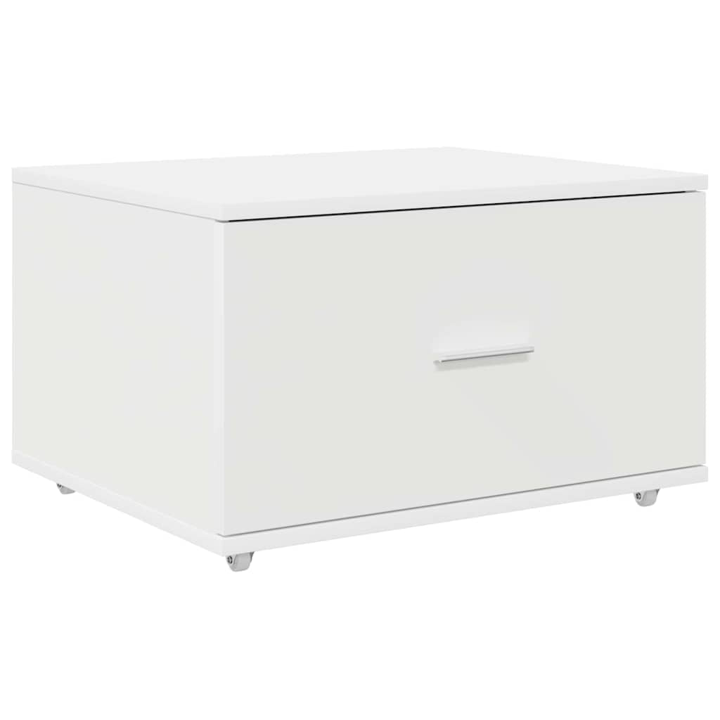 Skuffeskab med hjul Hvid 55 x 45 x 31 cm