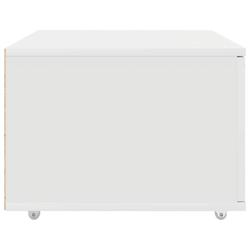Skuffeskab med hjul Hvid 55 x 45 x 31 cm