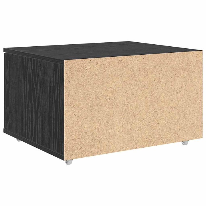 Skuffeskab med hjul Sort eg 55 x 45 x 31 cm