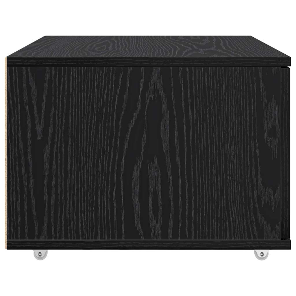 Skuffeskab med hjul Sort eg 55 x 45 x 31 cm