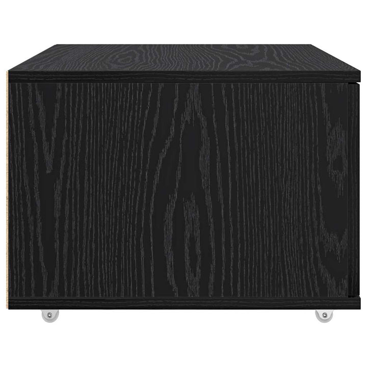 Skuffeskab med hjul Sort eg 55 x 45 x 31 cm