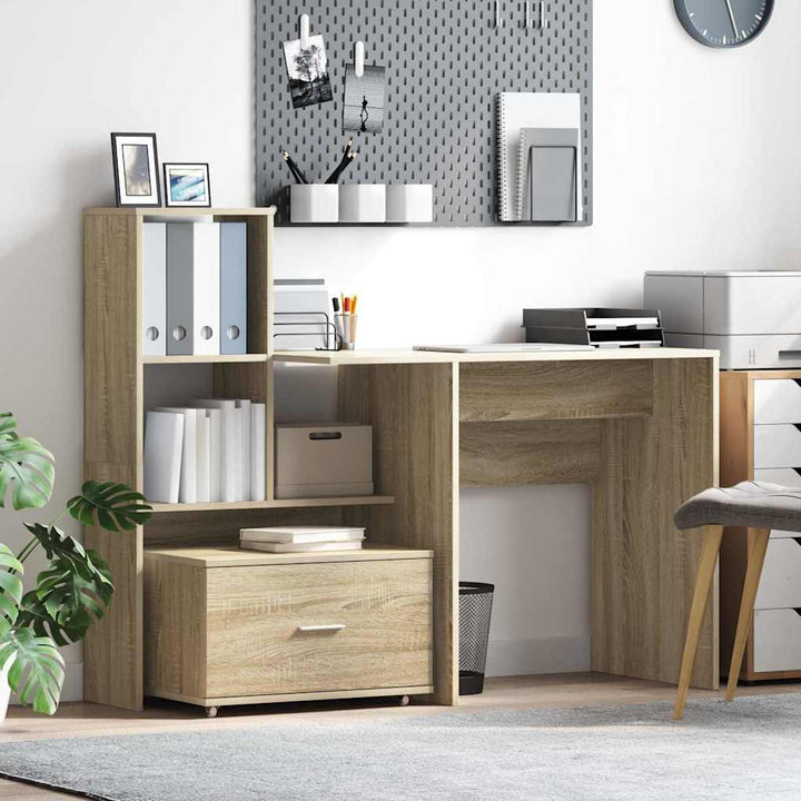 Skuffeskab med hjul Sonoma eg 55 x 45 x 31 cm
