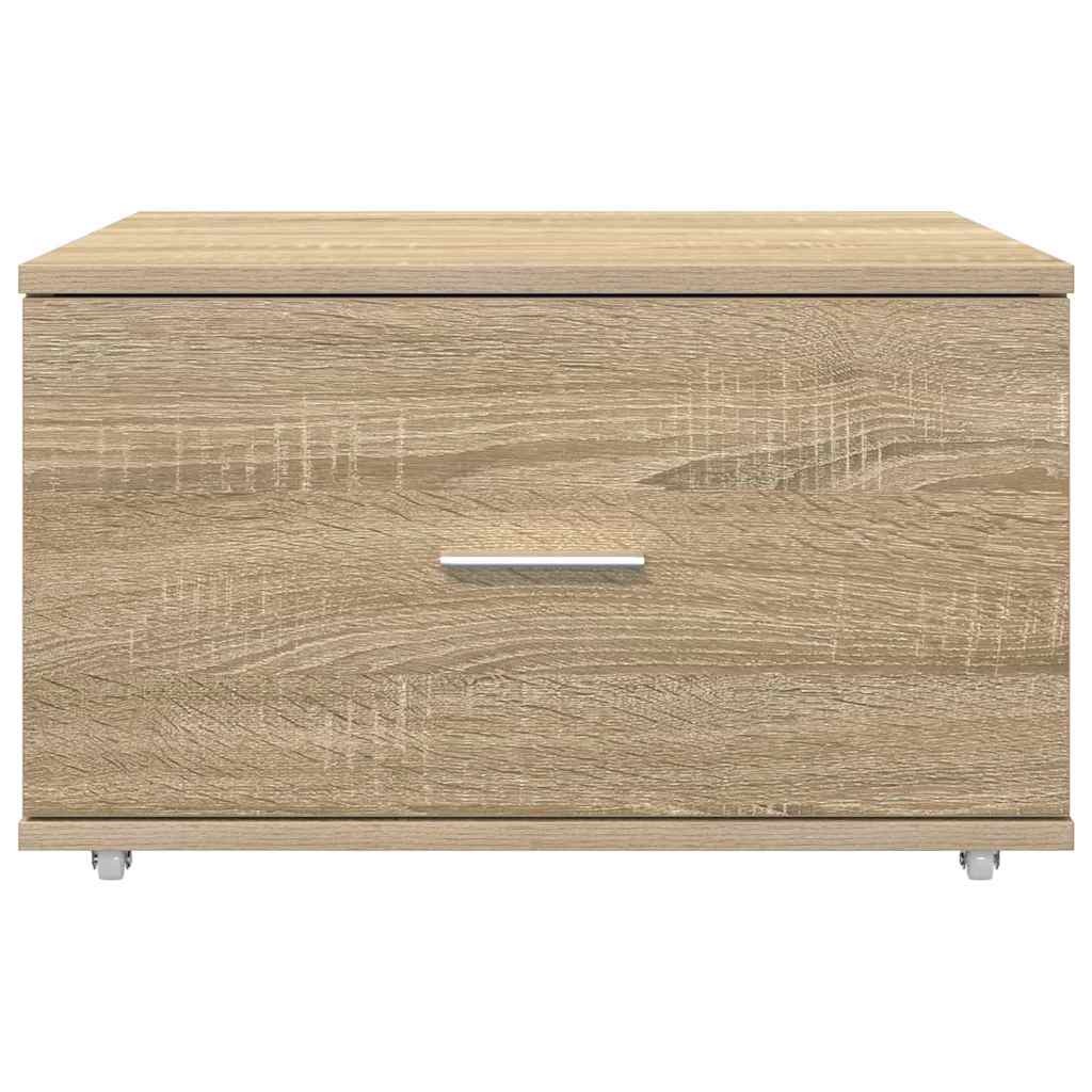 Skuffeskab med hjul Sonoma eg 55 x 45 x 31 cm