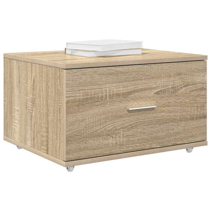 Skuffeskab med hjul Sonoma eg 55 x 45 x 31 cm