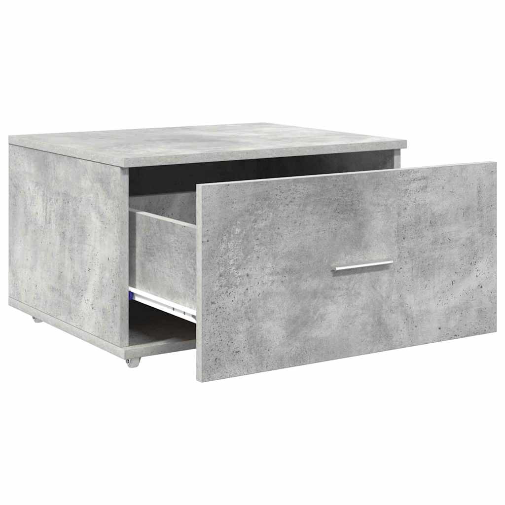Skuffeskab med hjul Beton Grå 55 x 45 x 31 cm