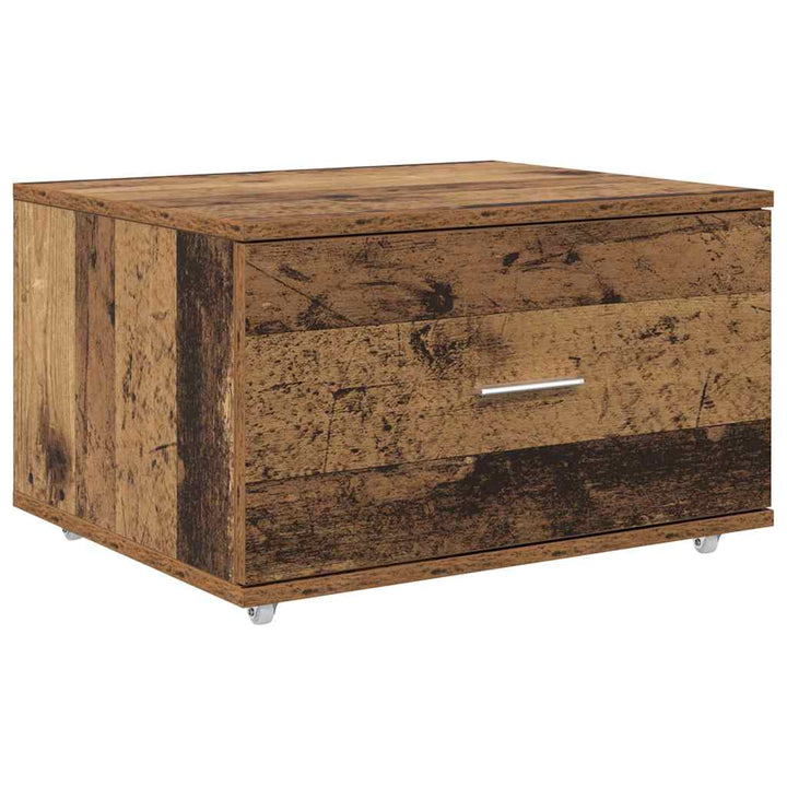 Skuffeskab med hjul Gammelt træ 55 x 45 x 31 cm