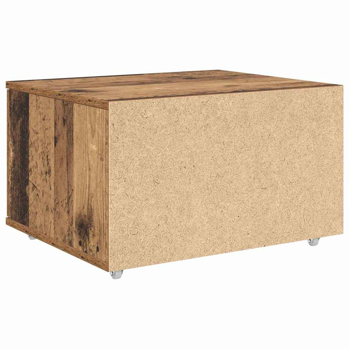 Skuffeskab med hjul Gammelt træ 55 x 45 x 31 cm