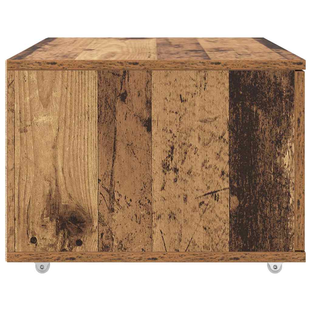 Skuffeskab med hjul Gammelt træ 55 x 45 x 31 cm