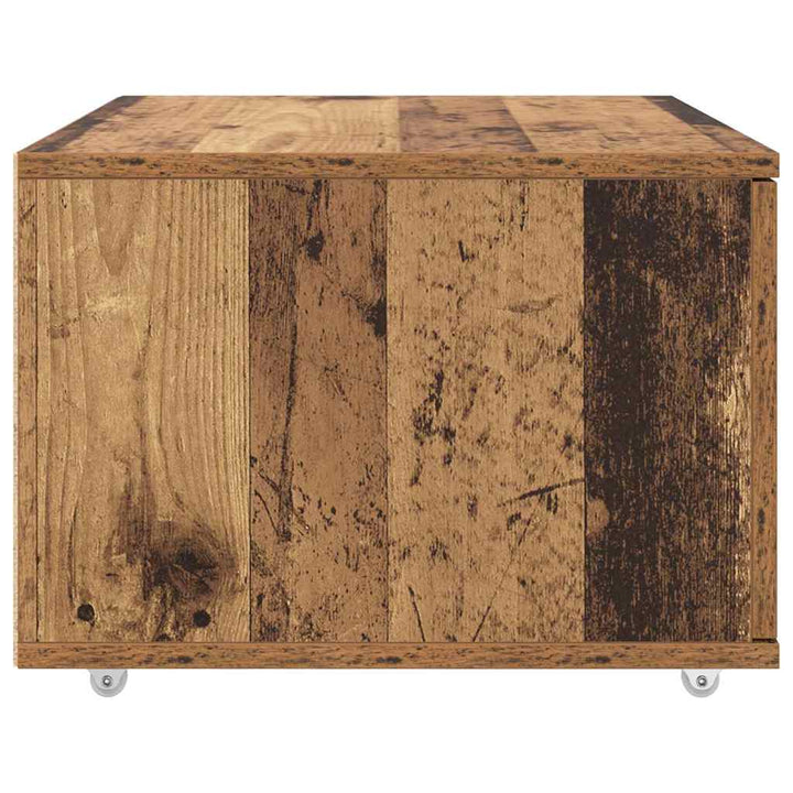 Skuffeskab med hjul Gammelt træ 55 x 45 x 31 cm