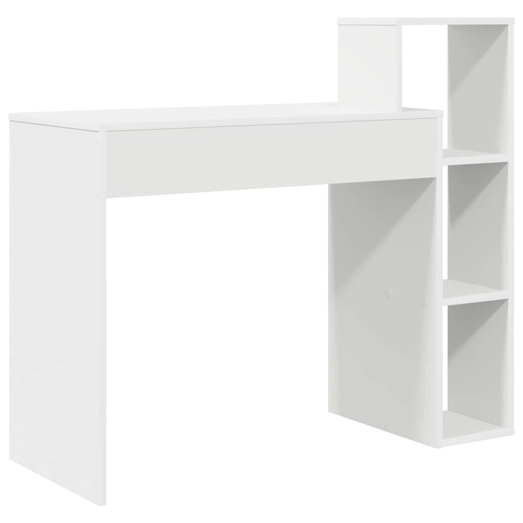 Bord med hylde Hvid 100 x 40 x 90 cm Konstrueret træ