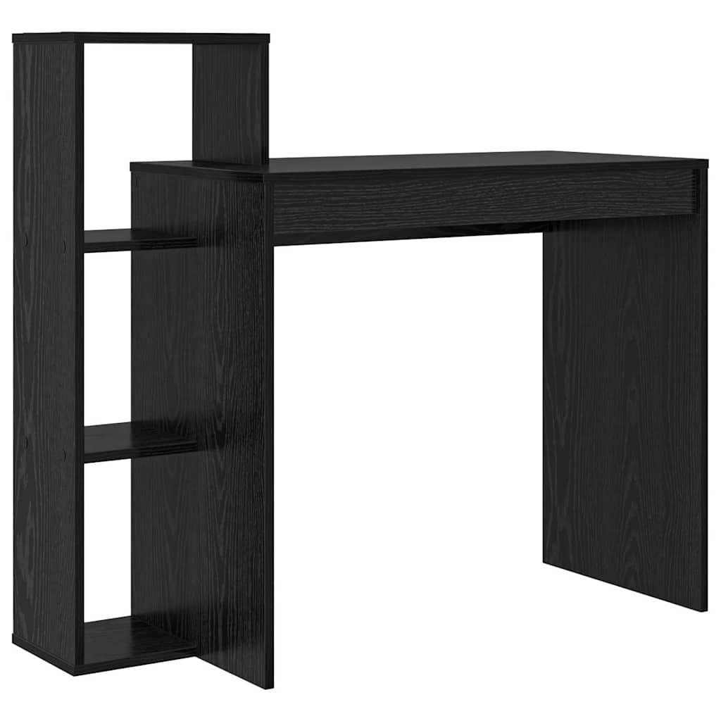Bord med hylde Sort eg 100 x 40 x 90 cm Konstrueret træ