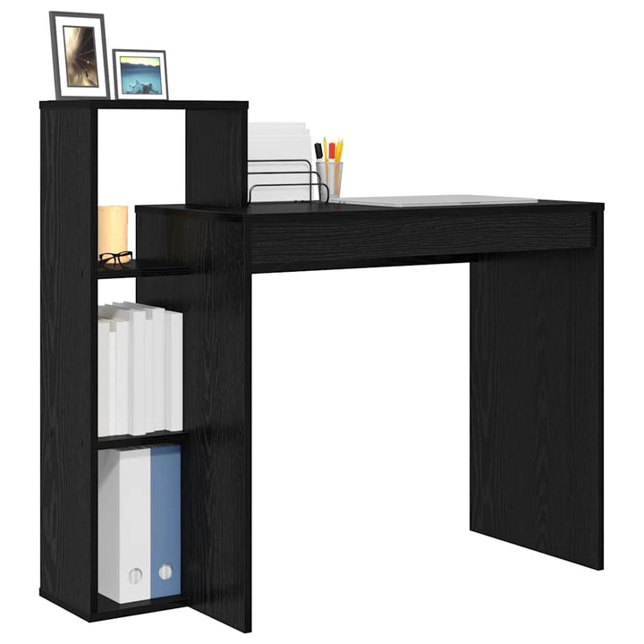 Bord med hylde Sort eg 100 x 40 x 90 cm Konstrueret træ
