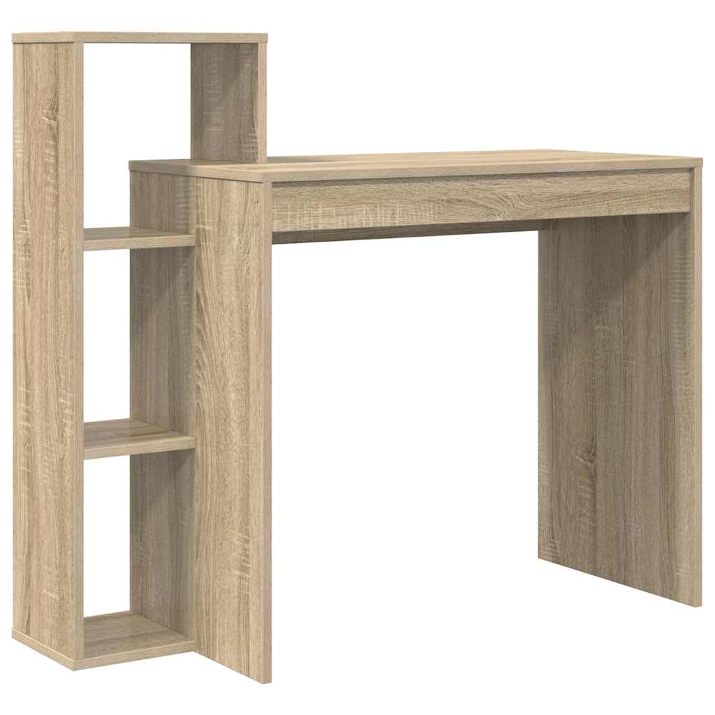 Bord med hylde Sonoma eg 100 x 40 x 90 cm Konstrueret træ