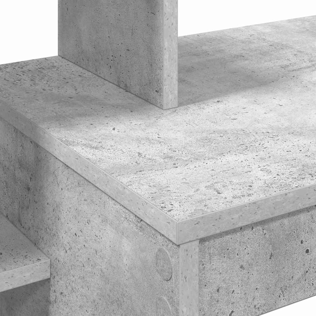 Bord med hylde Beton Grå 100 x 40 x 90 cm Konstrueret træ