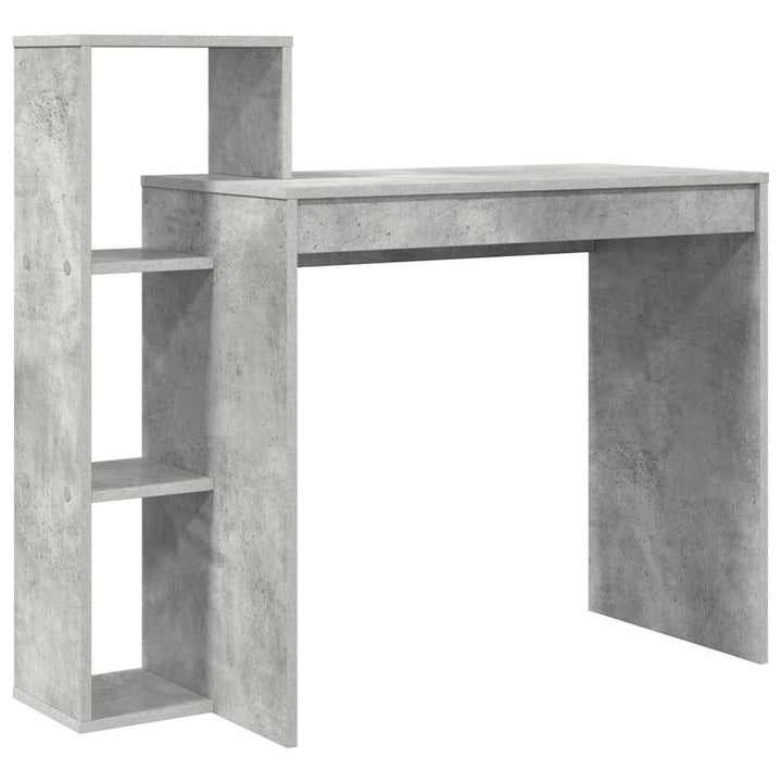 Bord med hylde Beton Grå 100 x 40 x 90 cm Konstrueret træ