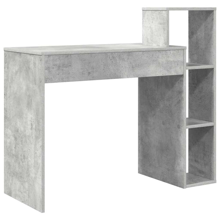 Bord med hylde Beton Grå 100 x 40 x 90 cm Konstrueret træ